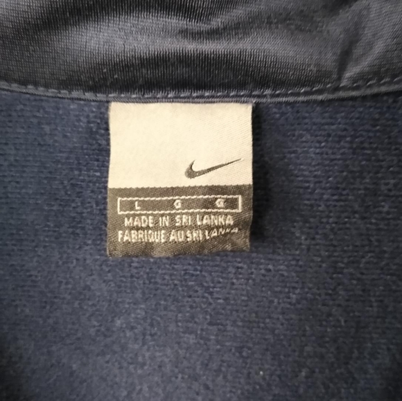 Vintage 90s Y2K Nike Full Zip Track Jacket Navy L - Picture 8 of 8
